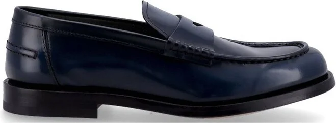 Doucal's Almond-Toe Slip-On Penny Loafers