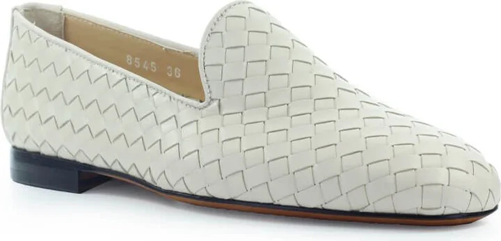 Doucal's Cream Woven Loafer - Image 2