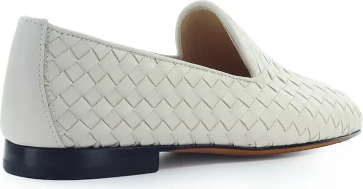 Doucal's Cream Woven Loafer - Image 3