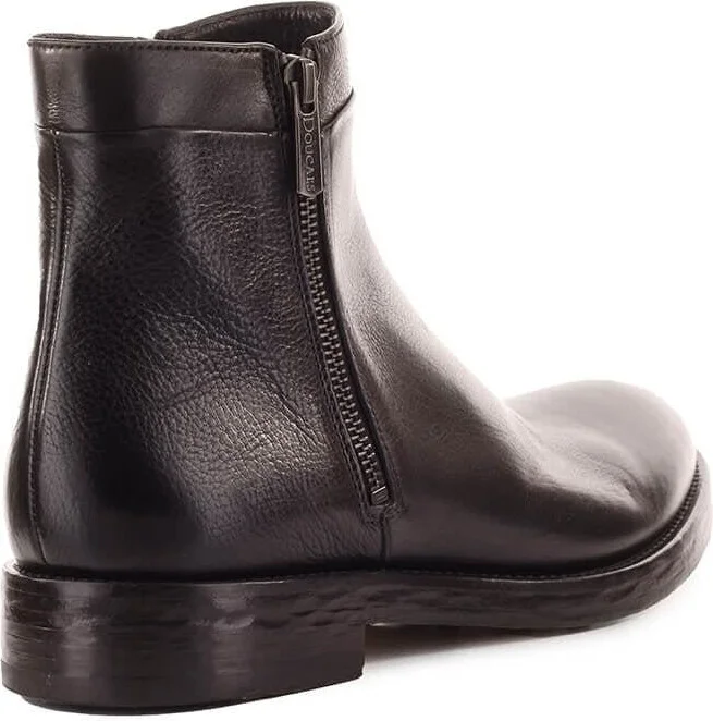 Doucal's Dark Brown Ankle Boot With Zip - Image 3