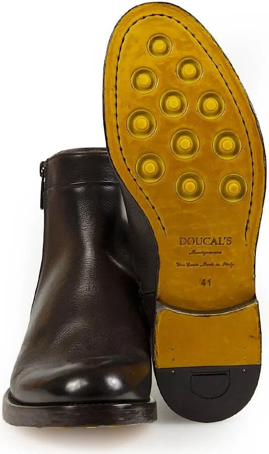 Doucal's Dark Brown Ankle Boot With Zip - Image 4