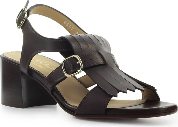 Doucal's Dark Brown Heeled Sandal - Image 2