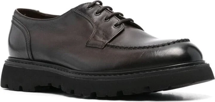 Doucal'S Derby Lace Up Comb Seams Shoes - Image 3