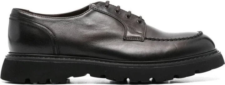 Doucal'S Derby Lace Up Comb Seams Shoes