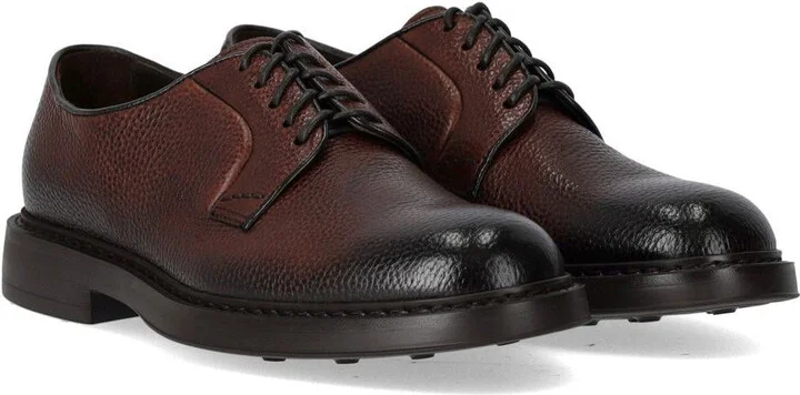 Doucal's Inca Brown Derby Lace-Up Shoe - Image 2