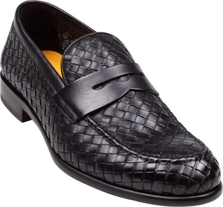 Doucal's Moccasin With Woven Leather - Image 2