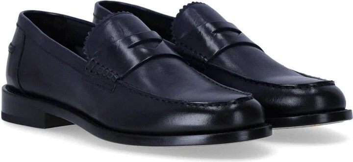 Doucal's Penny Dark Blue Loafer - Image 2