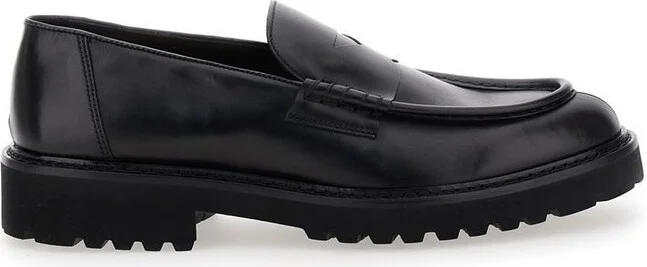 Doucal's Penny Slot Almond Toe Loafers
