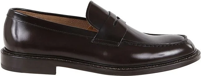 Doucal's Penny-Slot Almond Toe Loafers
