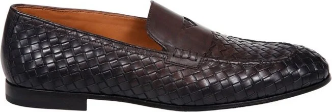 Doucal's Penny-Slot Round-Toe Loafers