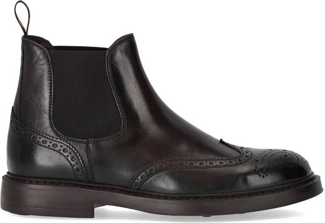 Doucal's Perforated Embellished Ankle Boots