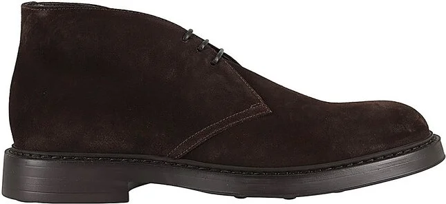 Doucal's Round Toe Lace-Up Boots