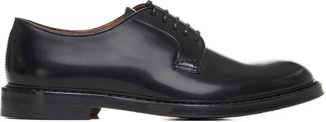 Doucal's Round-Toe Lace-Up Derby Shoes
