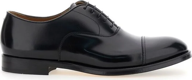 Doucal's Round-Toe Lace-Up Derby Shoes