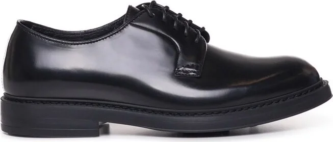 Doucal's Round-Toe Lace-Up Derby Shoes