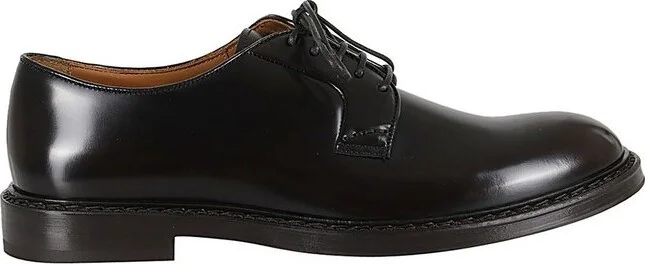 Doucal's Round-Toe Lace-Up Derby Shoes