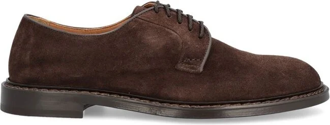 Doucal's Round Toe Lace-Up Derby Shoes