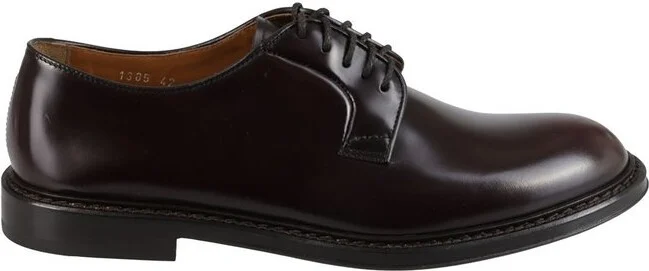 Doucal's Round Toe Lace-Up Shoes