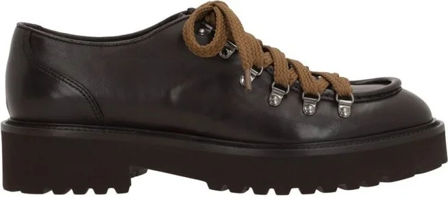Doucal's Round Toe Lace-Up Shoes