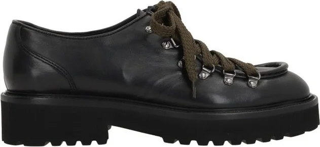 Doucal's Round Toe Lace-Up Shoes