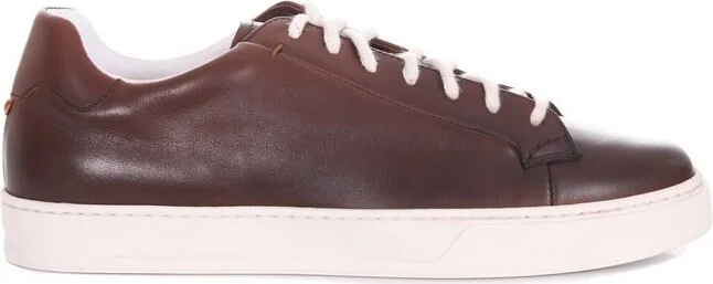 Doucal's Round-Toe Lace-Up Sneakers