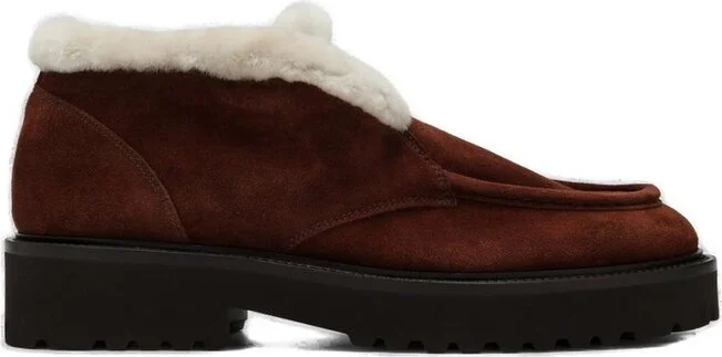 Doucal's Round Toe Moccasin Loafers