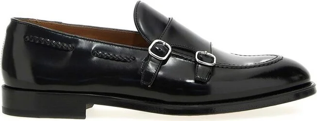 Doucal's Round-Toe Polished Monk Shoes
