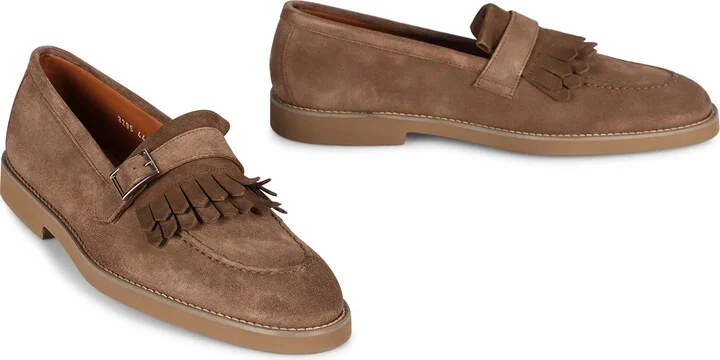 Doucal's Suede Monk-Strap Shoes - Image 3