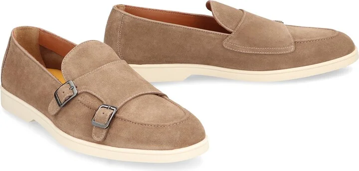 Doucal's Suede Monk-Strap Shoes - Image 3