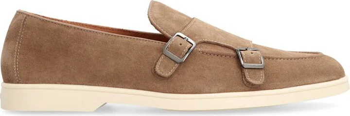 Doucal's Suede Monk-Strap Shoes