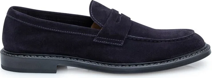 Doucal's Suede Penny Loafers