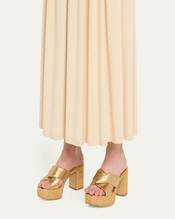 Douglas Metallic Espadrille Platform Sandals - Image 2