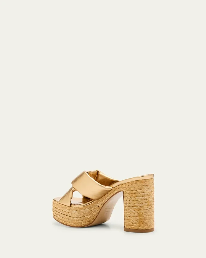 Douglas Metallic Espadrille Platform Sandals - Image 5