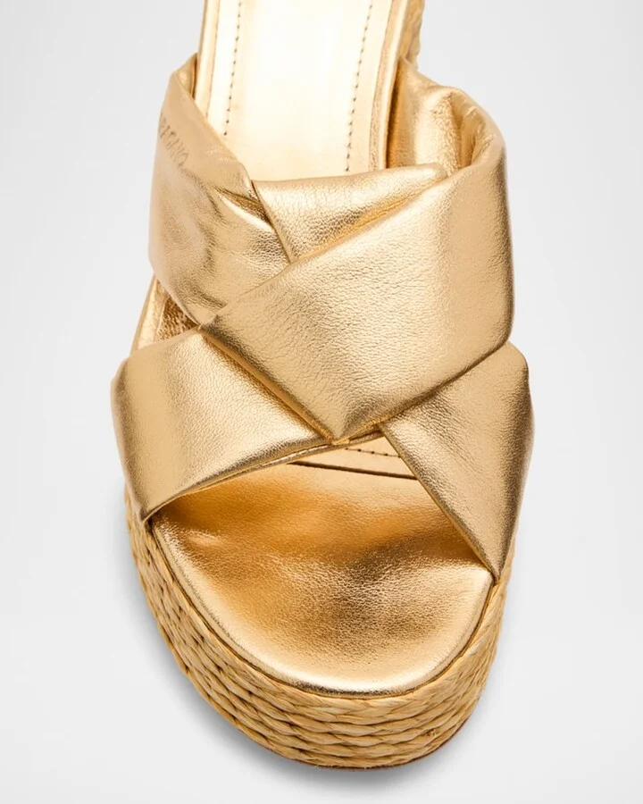 Douglas Metallic Espadrille Platform Sandals - Image 3