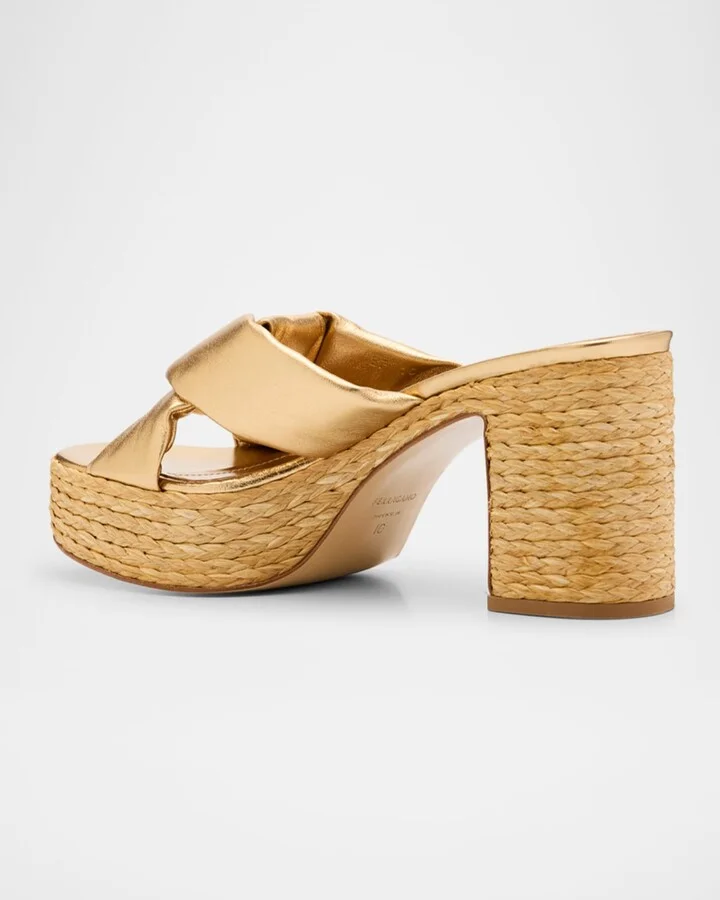 Douglas Metallic Espadrille Platform Sandals - Image 4