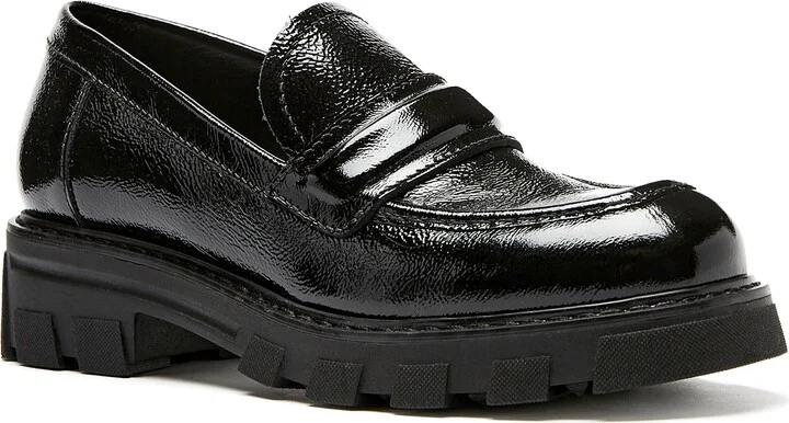BLACK CRINKLE PATENT