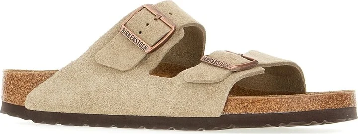 Dove Grey Suede Arizona Sandals - Image 2