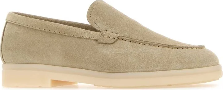 Dove Grey Suede Loafers
