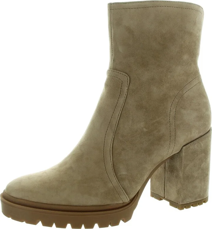 Dovesy Womens Block Heel Suede Ankle Boots