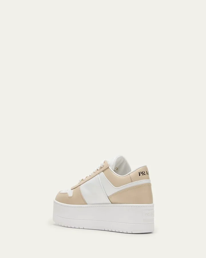 Downtown Bicolor Leather Low-Top Sneakers - Image 11