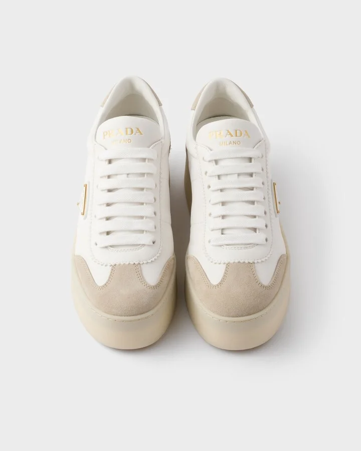 Downtown Bold nappa leather and suede sneakers - Image 3