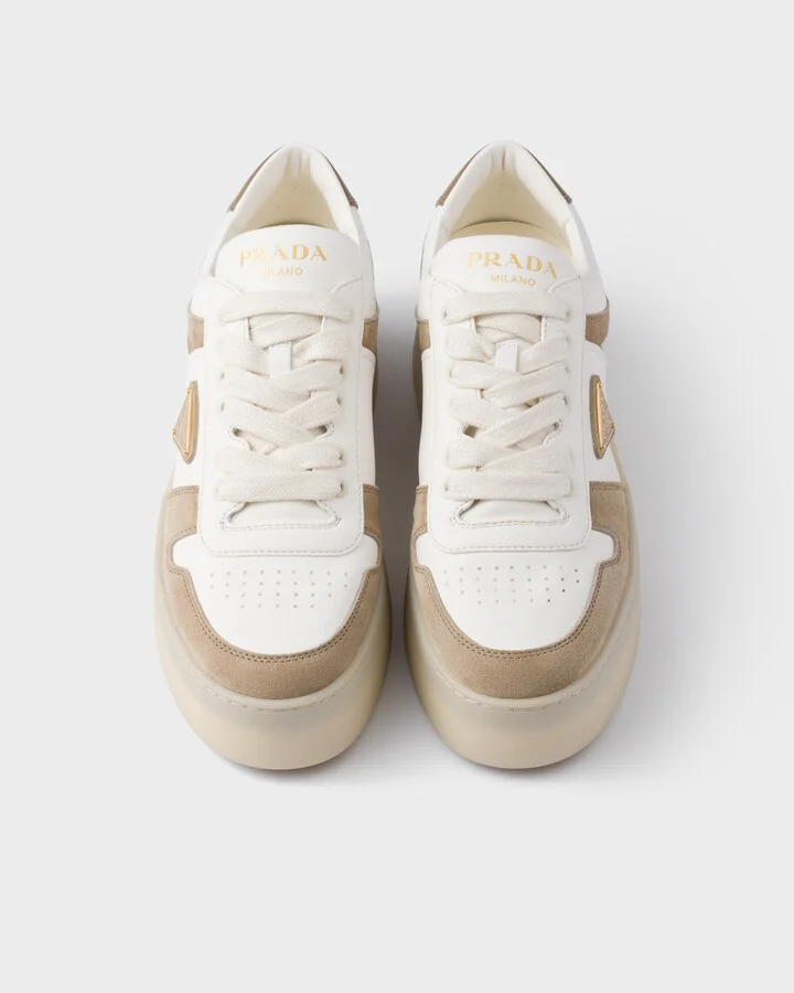 Downtown Bold nappa leather and suede sneakers - Image 3