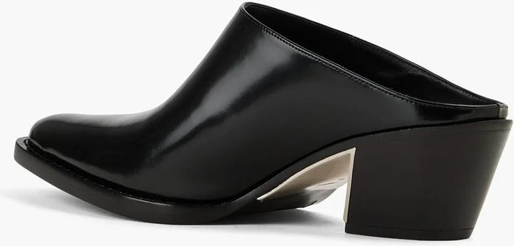 Downtown glossed-leather mules - Image 6