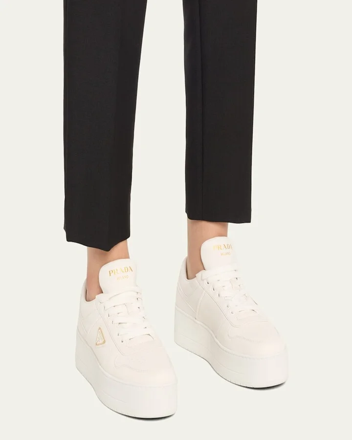 Downtown Leather Low-Top Platform Sneakers - Image 5
