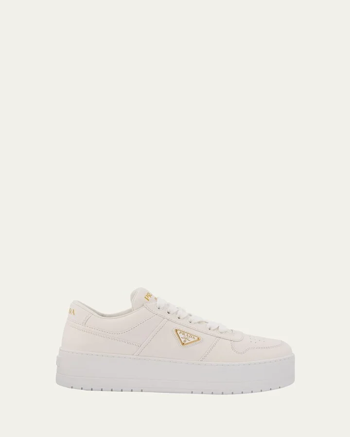 Downtown Leather Low-Top Platform Sneakers