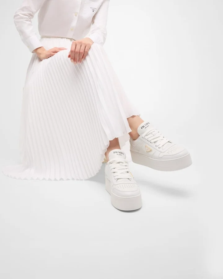 Downtown Leather Low-Top Sneakers - Image 3
