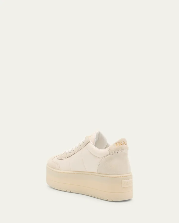 Downtown Nylon Suede Low-Top Sneakers - Image 3
