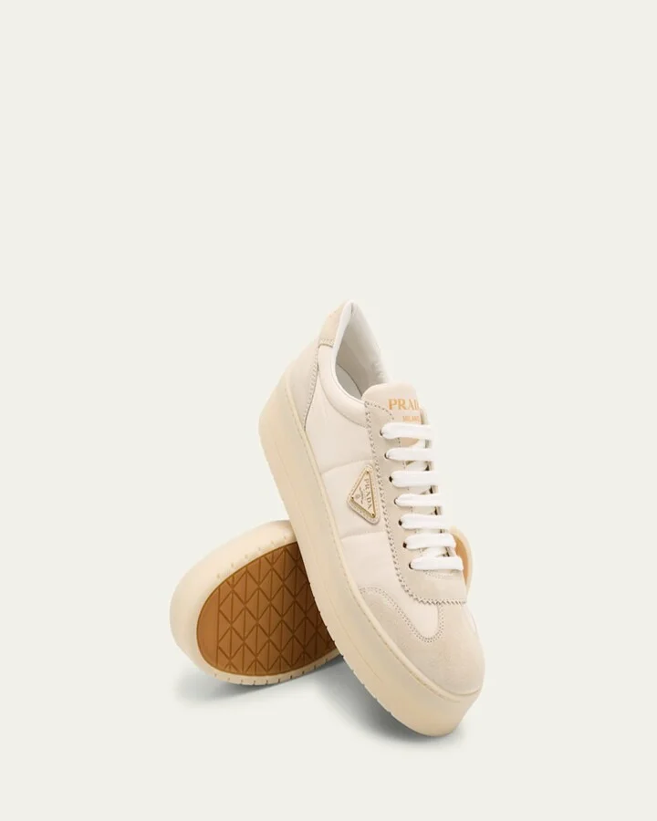 Downtown Nylon Suede Low-Top Sneakers - Image 8
