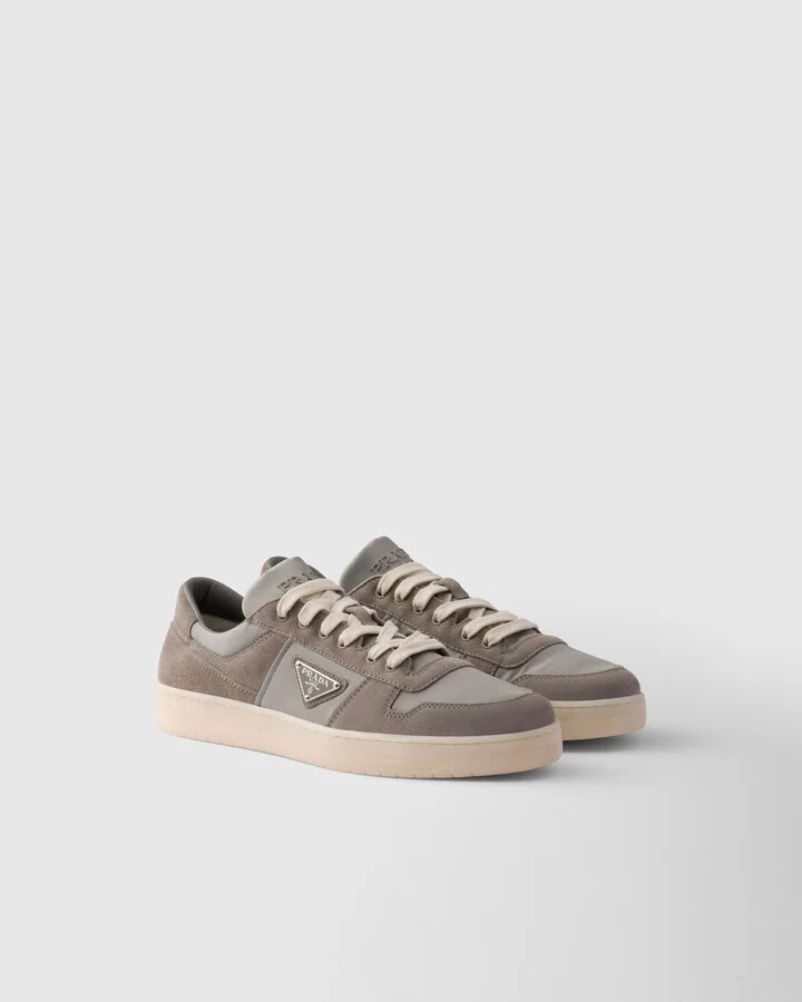 Downtown Re-Nylon and suede sneakers