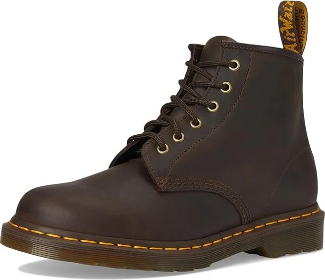 Dr. Martens 101 Shoes Dark Brown Crazy Horse : UK 3 (US Men's 4 - Women's 5) Medium, Leather - Image 5